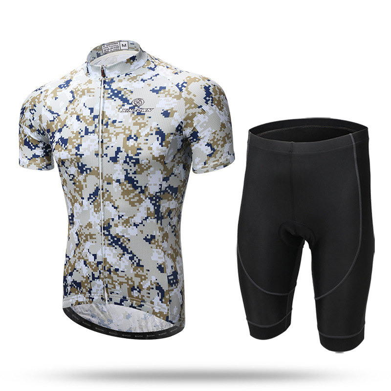 XINTOWN riding suit short suit new summer short-sleeved suit suit men's bicycle camouflage