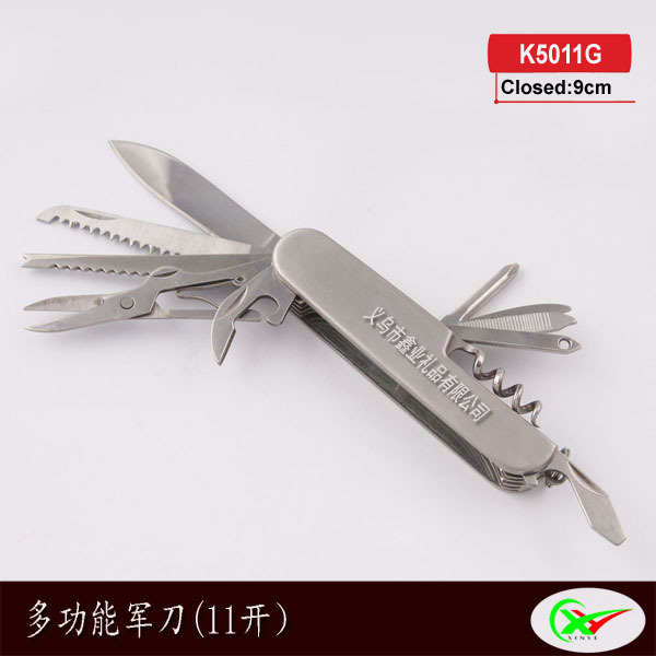 现货不锈钢多功能11开小刀折叠户外组合工具多用野营用品便携