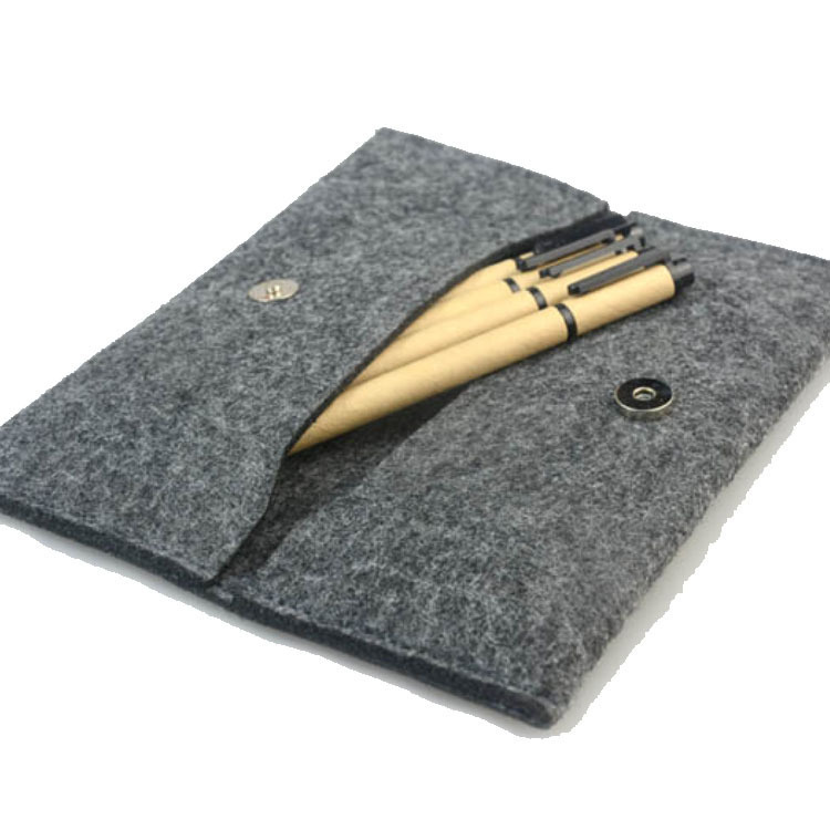 厂家直销毛毡文具收纳袋 毛毡笔袋 文具毛毡包