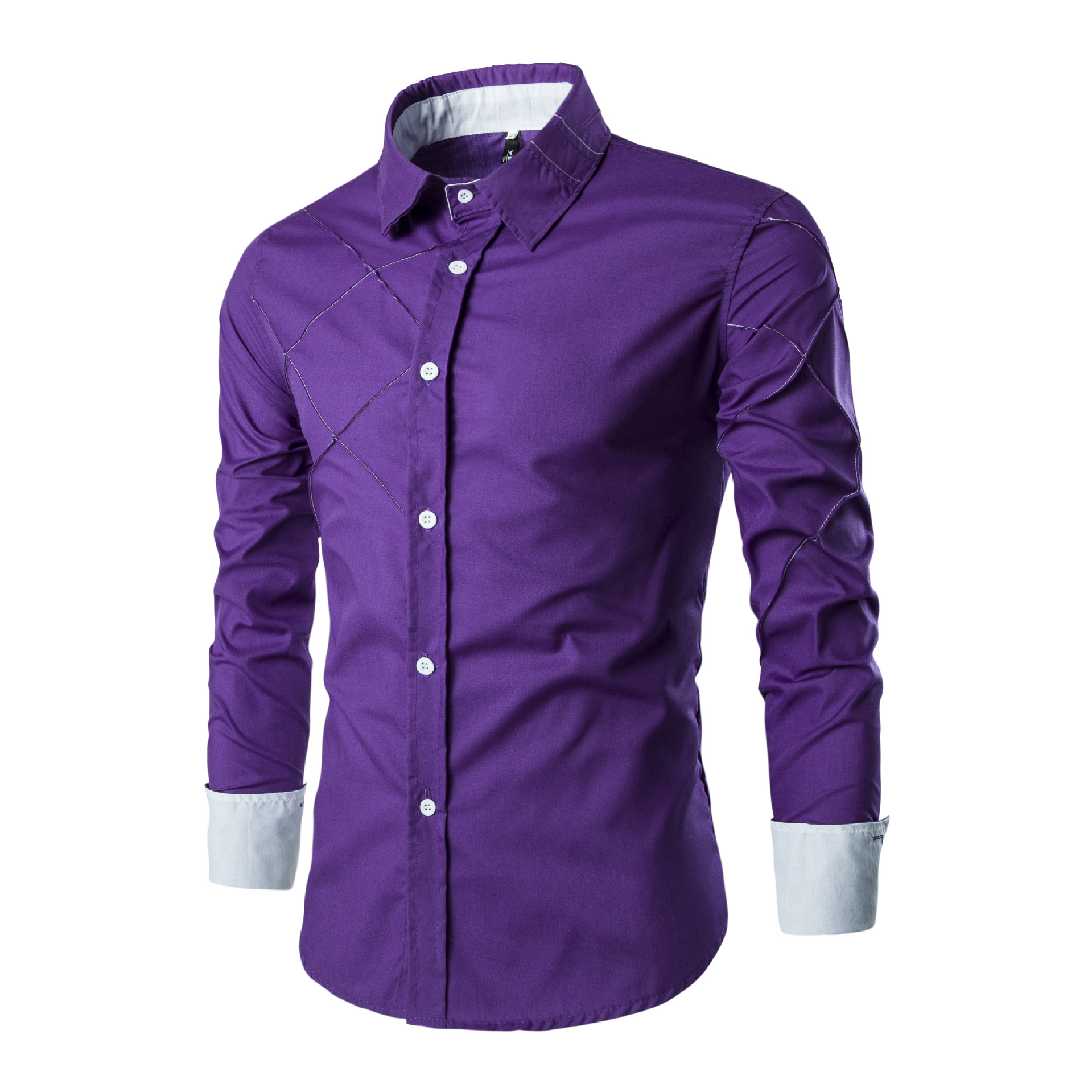 Ropa de hombre de comercio exterior 2020 Otoño e Invierno camisa de manga larga diseño de enrutamiento de malla casual Camisa 10 colores camisa CS14