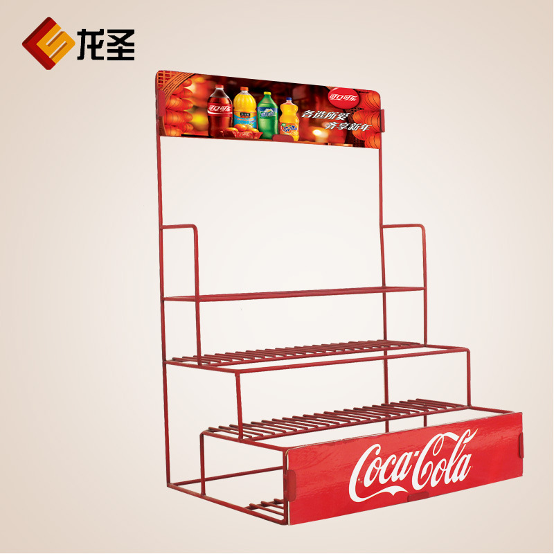 厂家供应轻量级奶茶冷饮杯托桌面立式单面啤酒陈列架台式饮料架