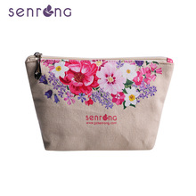 工厂定制小清新化妆包 帆布手拿收纳旅行包 韩国学生大容量化妆包