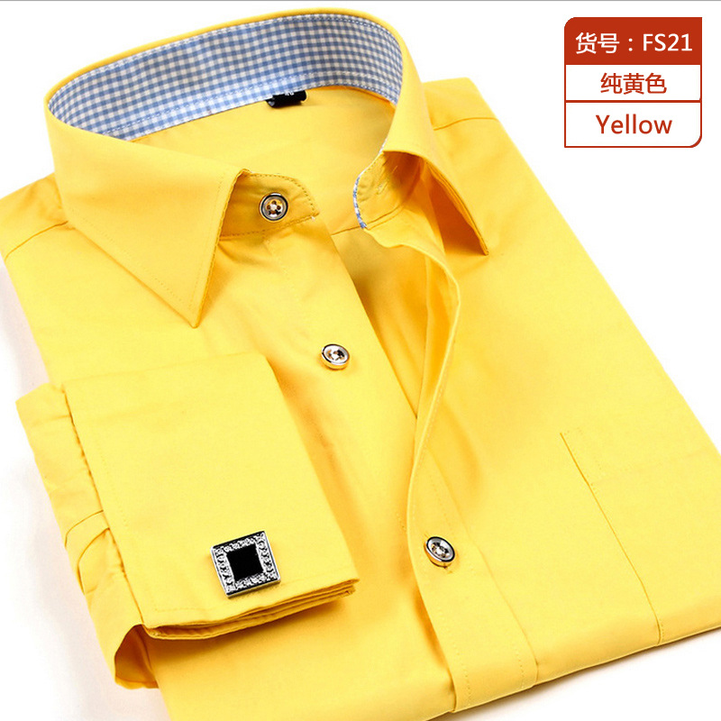 Camisa de manga larga para hombre, estilo francés, holgada, de gran tamaño, de sarga, para otoño, venta al por mayor transfronteriza en AliExpress