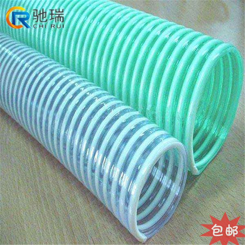 包塑钢丝吸尘管，白色塑筋钢丝排风管，PVC透明塑料钢丝螺旋软管