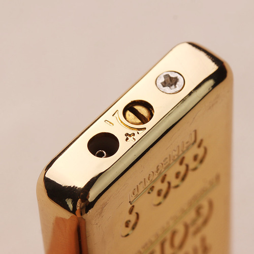 Gold brick gold bar inflatable lighter creative gold nugget inflatable personalized flint grinding wheel advertising jewelry gold shop gifts