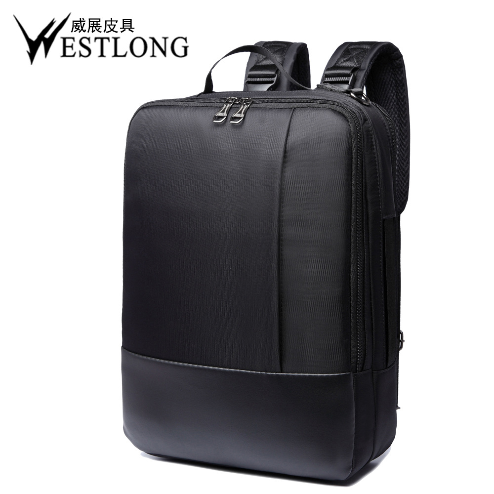 in stock wholesale 8126 men's leisure school bag three hand-held shoulder double shoulder computer bag