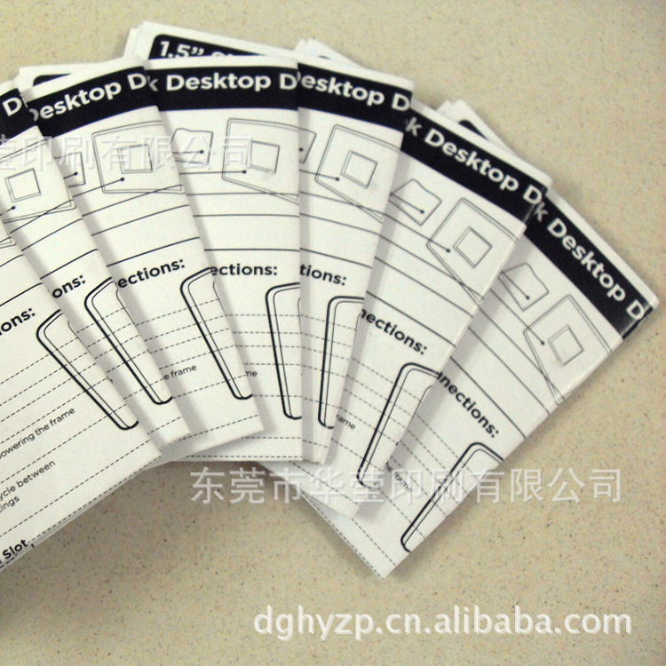 Factory advertising brochure manual folding business printing double adhesive paper installation manual folding printing