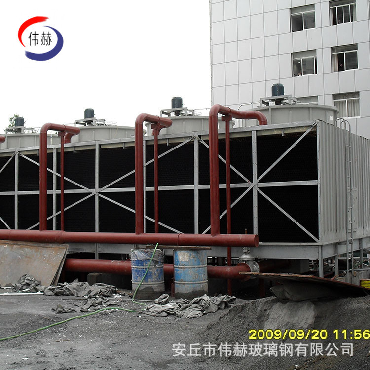 玻璃钢横流式冷却塔 玻璃钢方形冷却塔 玻璃钢闭式冷却塔