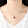 Zirconium, earrings, fashionable necklace, pendant heart shaped, Amazon, suitable for import, simple and elegant design