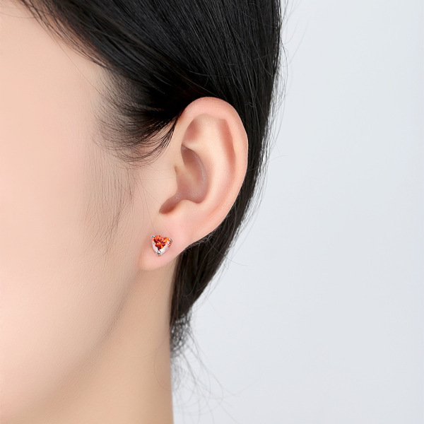 earrings with zircon
