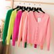 Korean Style Spring and Autumn Loose Outerwear Knitwear plus size Cardigan Sweater Women's Short Spring Long Sleeve Thin Coat