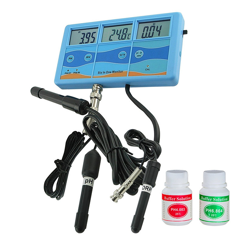 可选欧规 美规 大屏幕  高精度 墙挂式  六合一多参数水质监测仪