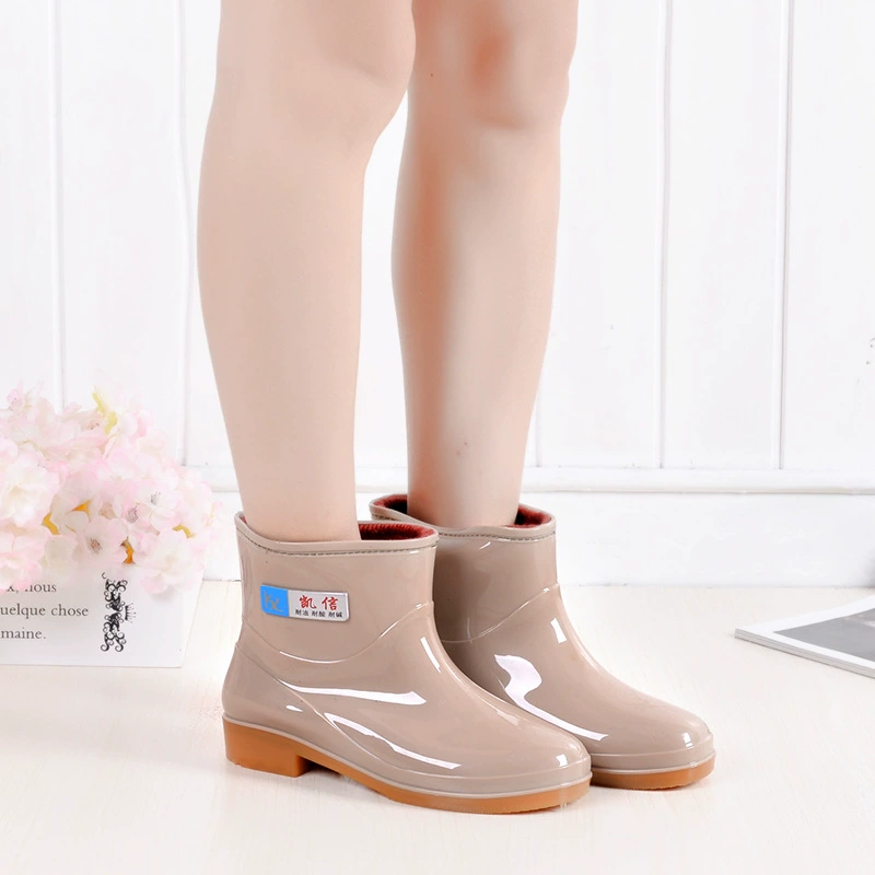 Women's low-top rain boots summer waterproof non-slip kitchen work rubber shoes adult short-top water boots manufacturer spot wholesale