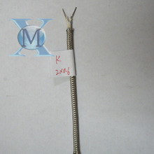 高密度不锈钢屏蔽K型热电偶线单股玻璃纤维绝缘2*0.6mm
