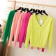 Korean Style Spring and Autumn Loose Outerwear Knitwear plus size Cardigan Sweater Women's Short Spring Long Sleeve Thin Coat