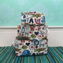 清仓厂家代发帆布动物印花整理盒收纳筐北欧跨境ins拍摄道具收纳