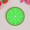 PVC soft glue fruit coaster jelly -colored rubber anti -slip insulation tea cup pad self -selling spot spot wholesale