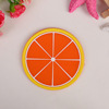 PVC soft glue fruit coaster jelly -colored rubber anti -slip insulation tea cup pad self -selling spot spot wholesale