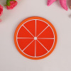 PVC soft glue fruit coaster jelly -colored rubber anti -slip insulation tea cup pad self -selling spot spot wholesale