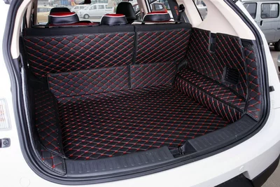 A special full surround car trunk mat tailgate mat car trunk mat rear compartment mat (Trunk Mat) - black-red-line-trunk-mat-single-piece