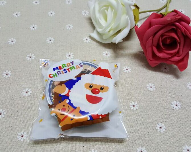 圣诞节 饼干包装袋 自封袋 塑料包装袋 礼品袋 糖果袋100个价