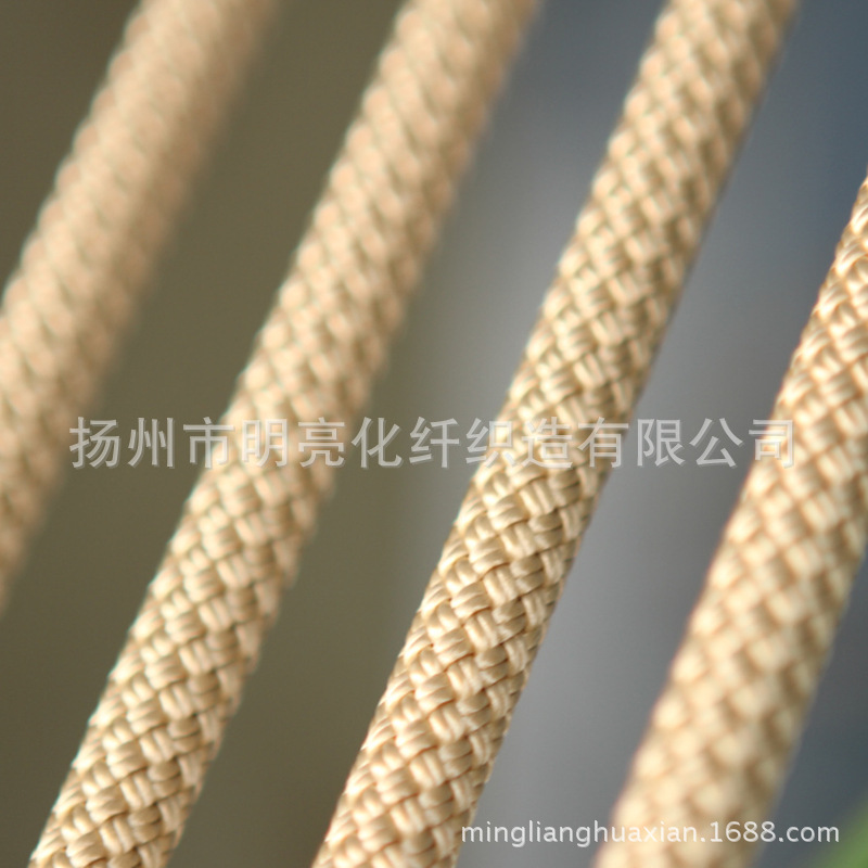 凯夫拉绳索 芳纶绳 耐磨耐高温阻燃绳 防火绳 钢化炉辊道绳