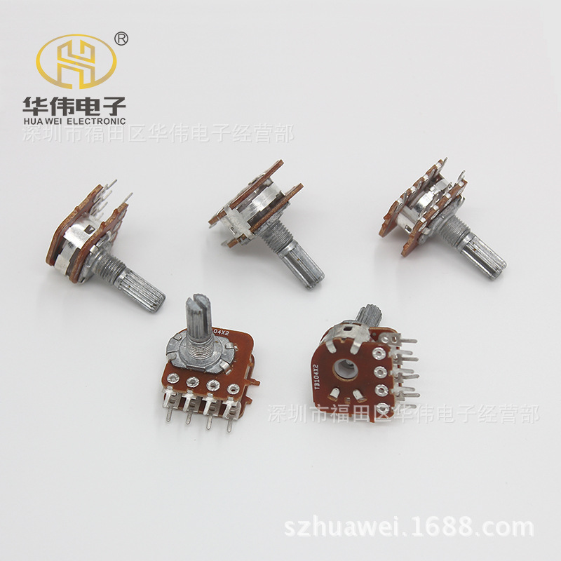 音量电位器金属拉花20轴10K20K.50K.100K八脚步进用干功放机