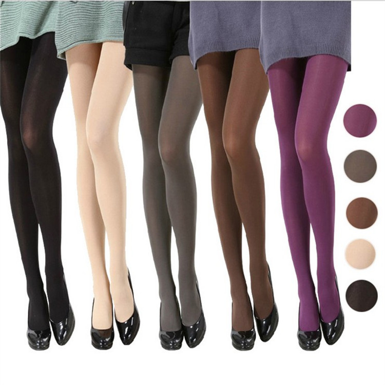 Medias de terciopelo para mujer al por mayor del fabricante, pantimedias 80D de primavera y verano, color piel, anti-arrugas, efecto pierna desnuda.