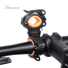 Bicycle flashlight light clip double buckle quick release headlight holder road bike light 360 degree multi-functional fixed base