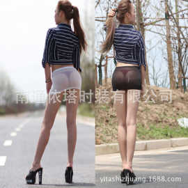 跨境透明紧身包臀裙超短迷你透视齐臀性感牛奶丝冰丝短裙包臀半身