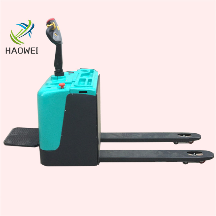 豪威全电动搬运车 2T液压托盘车 全自动堆高车 站驾式电瓶叉车