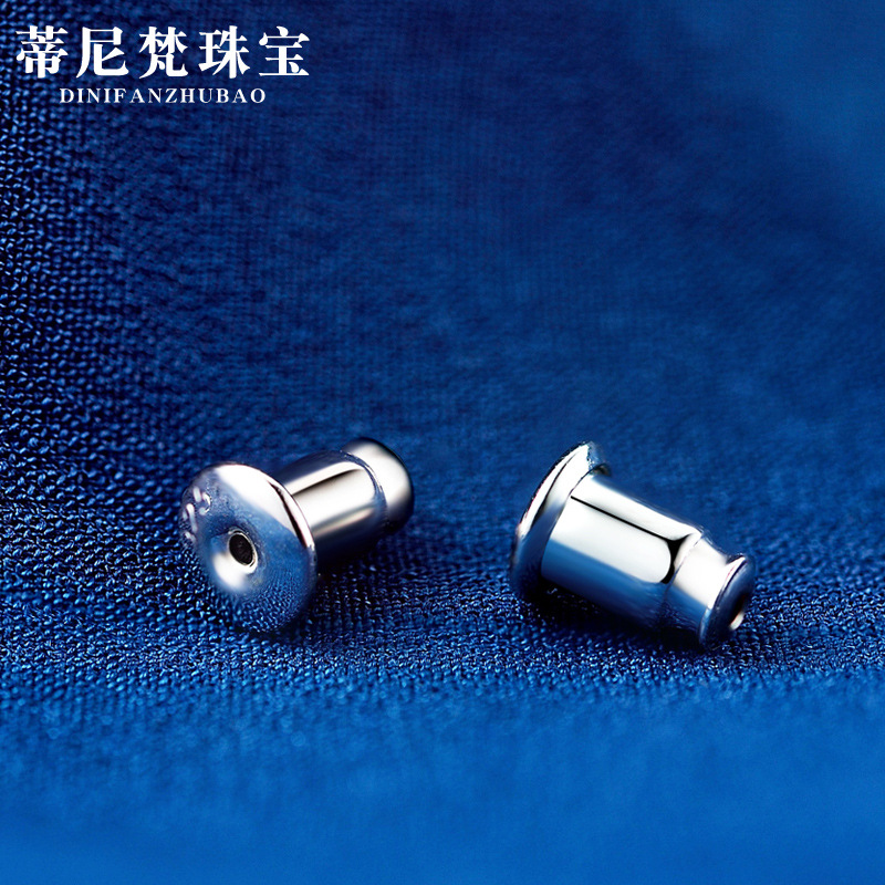 925 tapones para los oídos de plata pendientes de plata bala plateado platino tapones para los oídos hebilla accesorios al por mayor de una sola pieza de entrega