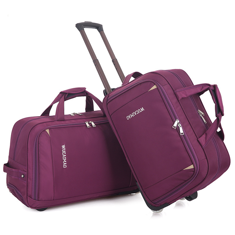 Wholesale Oxford cloth trolley bag leisure travel bag folding luggage bag men's and women's large capacity pull bag a generation of hair