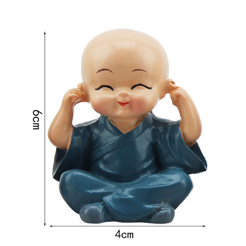 Car ornaments, creative four little monks, Buddha and peace, car supplies, cute dolls, interior decorations and ornaments