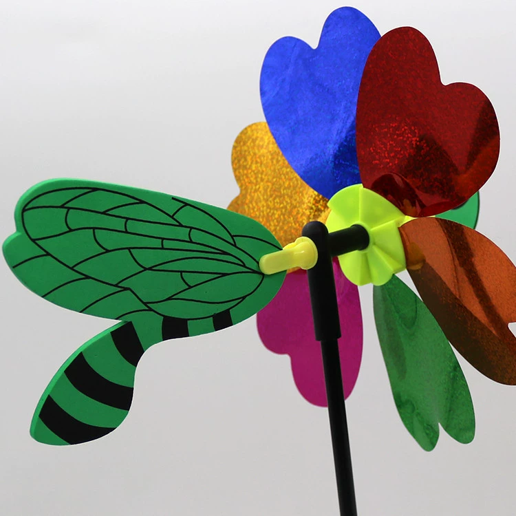 Three dimensional nail sequins, children's plastic windmill toy PVC, wholesale, bee