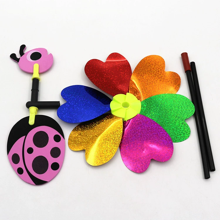 Three dimensional nail sequins, children's plastic windmill toy PVC, wholesale, bee