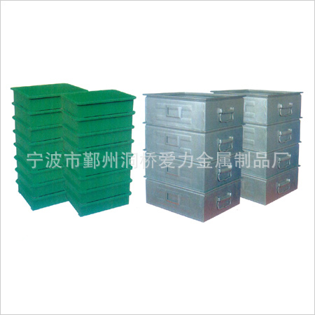 供应可堆放金属周转箱工厂车间仓储物流铁皮仓库钢材