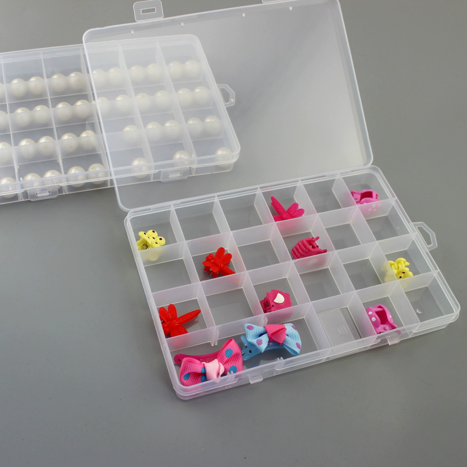 Прозрачная фиксированная с 22 ячейками + съемная пластиковая коробка с 2 ячейками 24-элементная коробка для отделки электронных компонентов упаковочная коробка для деталей оборудования