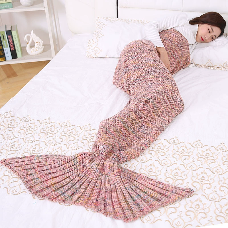 Knitted duvet, sofa, mermaid