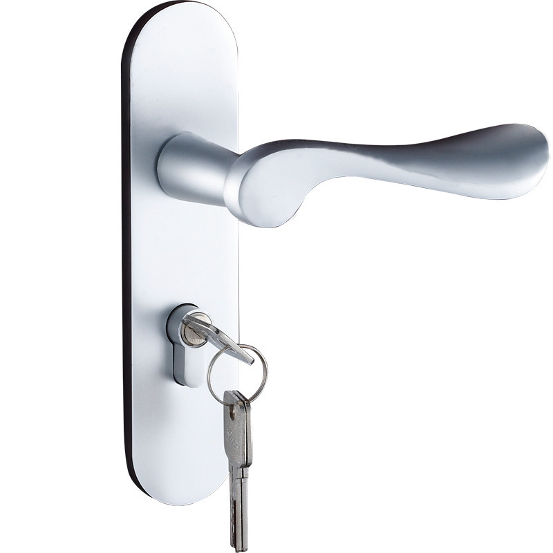 Hogar espacio de aluminio blanco manija de la puerta cerradura de la manija interior cerradura de la puerta del dormitorio cerradura de la puerta de madera cerradura de la puerta al por mayor