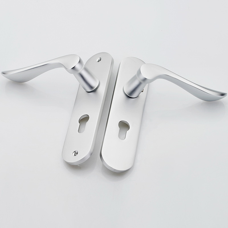 Hogar espacio de aluminio blanco manija de la puerta cerradura de la manija interior cerradura de la puerta del dormitorio cerradura de la puerta de madera cerradura de la puerta al por mayor