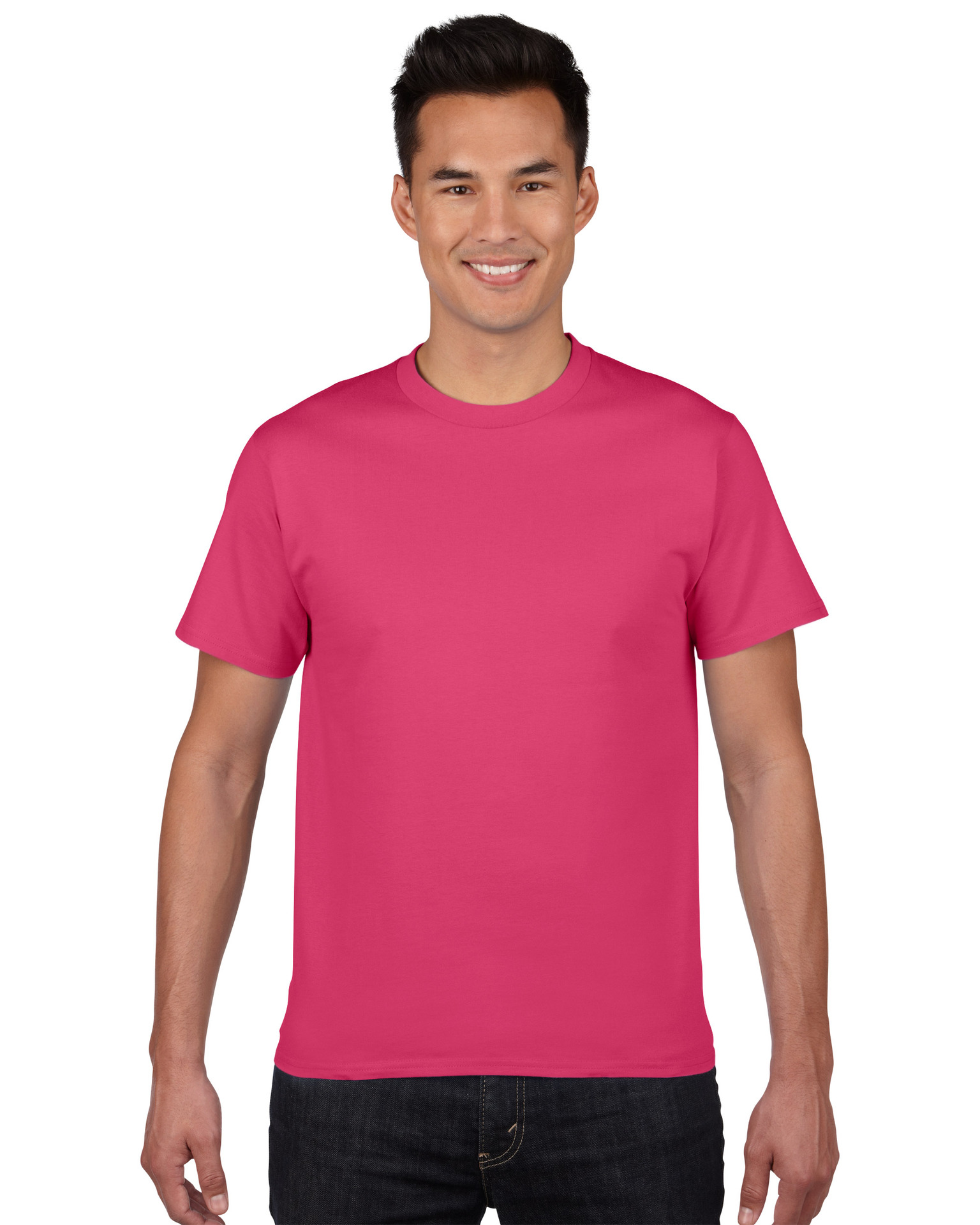 Gildan 63000 color sólido algodón en blanco camiseta personalizada impresa LOGO clase uniforme cultural camisa publicidad camisa al por mayor