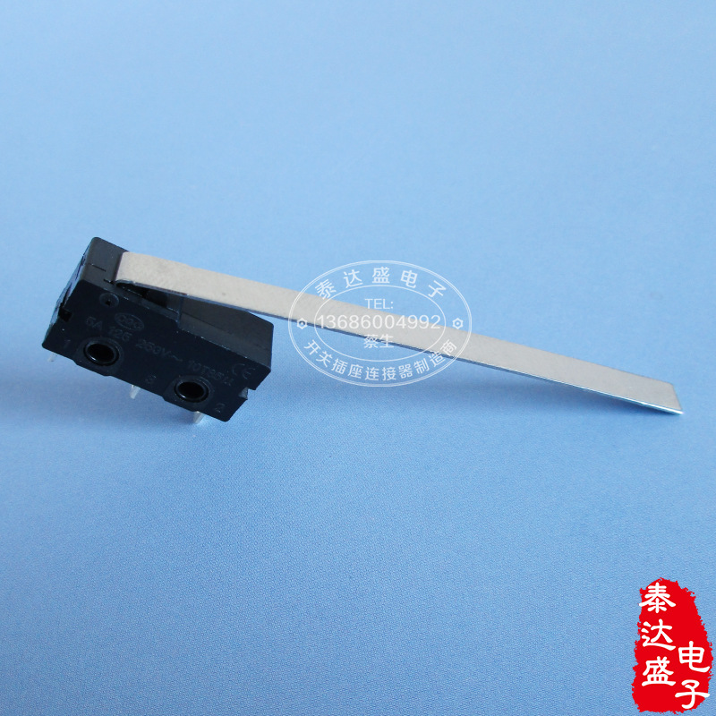 长柄可定 制行程开关小型三脚长柄压力开关 铜触点微动开关KW12-D