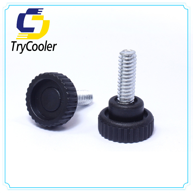 圆头直纹台阶手柄螺丝 手拧胶头螺丝 手扭包胶螺丝m6 免费拿样