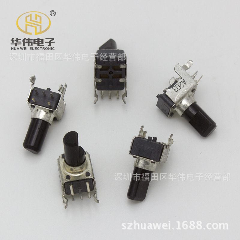 音量电位器R09塑料扁轴13mm旋转 立式音响5K.10K.20K.50K.100K