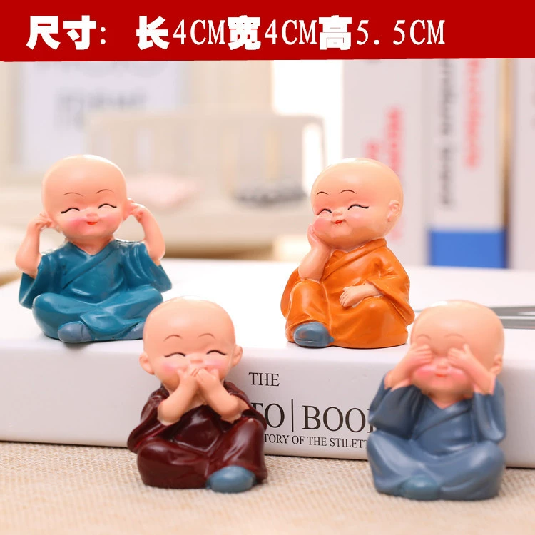 Source manufacturer's hot selling four monks, small monk Xiaosha cartoon dolls, ornaments, direct selling goods Source car decoration