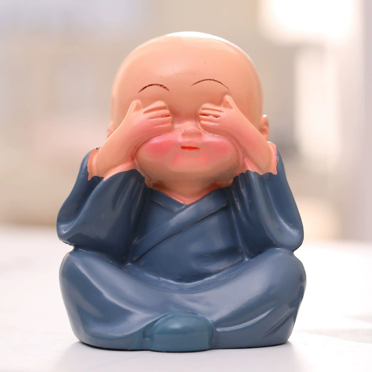 Source manufacturer's hot selling four monks, small monk Xiaosha cartoon dolls, ornaments, direct selling goods Source car decoration