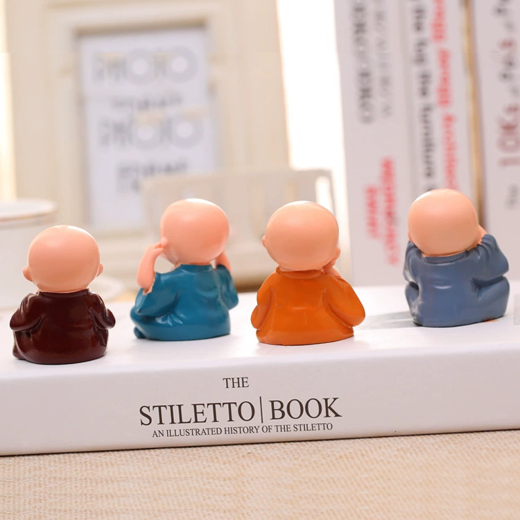 Source manufacturer's hot selling four monks, small monk Xiaosha cartoon dolls, ornaments, direct selling goods Source car decoration