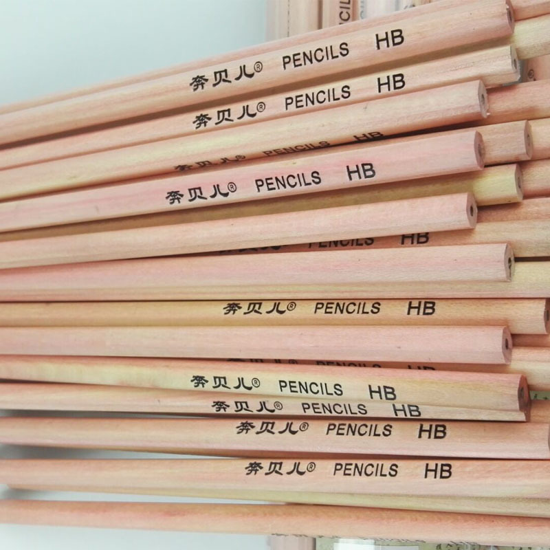 绘画素描原木铅笔加LOGO三角六角圆形铅笔小学生写字订制木制铅笔