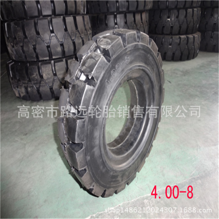 现货叉车轮胎 4.00-8 实心轮胎 400-8